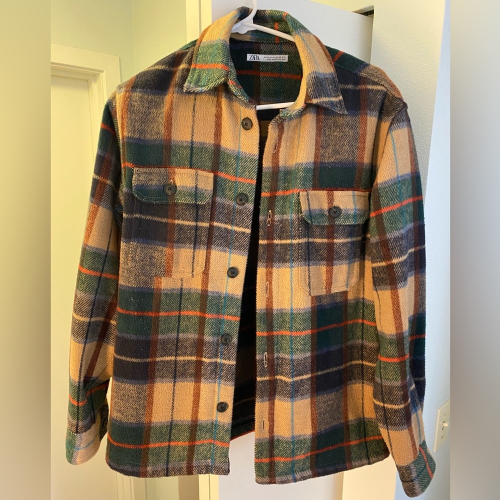 Zara men’s plaid shacket